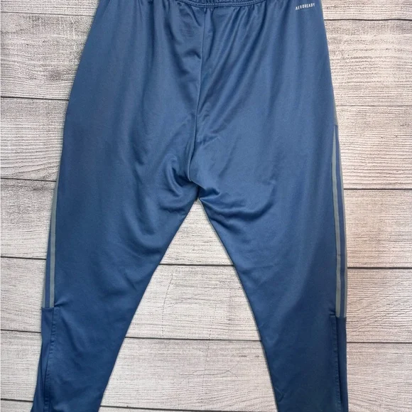 adidas Men's Blue Track Joggers with Gray Accents - Picture 5 of 5
